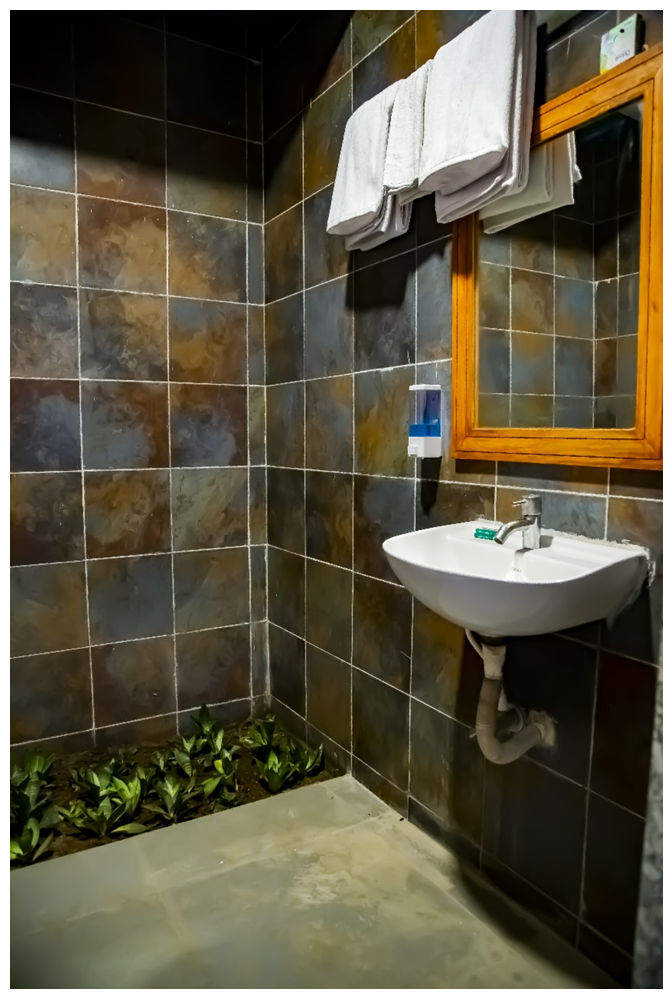 Cottage 2 (Room 102) — Modern Ensuite Bathroom with 24/7 Hot Water Geyser